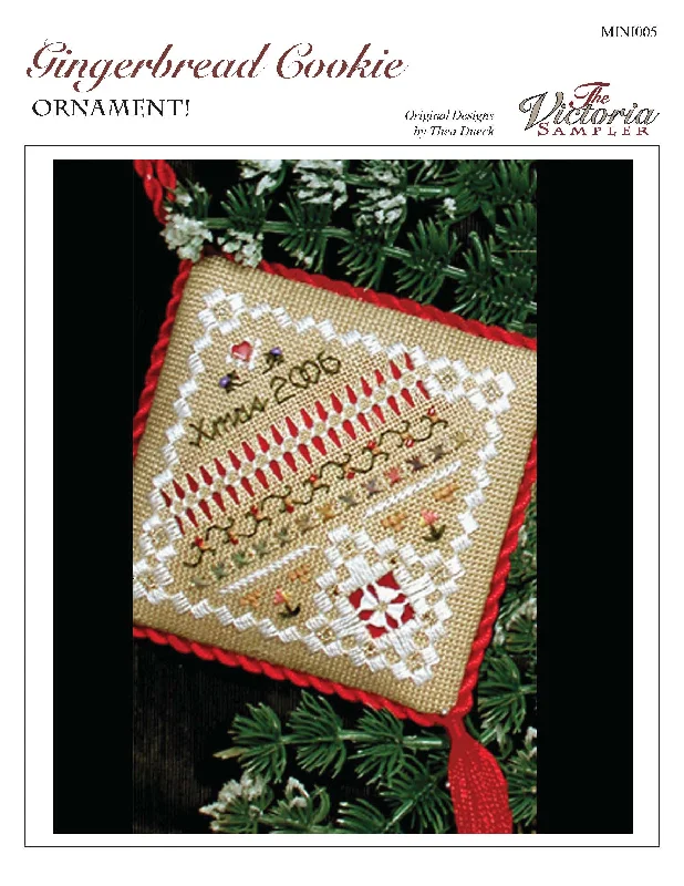 Gingerbread Cookie Ornament - Mini Series - Christmas Embroidery and Cross Stitch Pattern - PDF Download Gingerbread Cookie Ornament - Mini Series - Christmas Embroidery and Cross Stitch Pattern - PDF Download