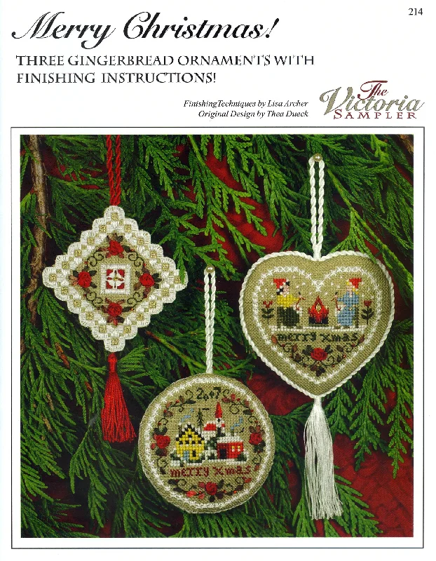 Merry Christmas Gingerbread Ornaments - Christmas Embroidery and Cross Stitch Pattern - PDF Download Merry Christmas Gingerbread Ornaments - Christmas Embroidery and Cross Stitch Pattern - PDF Download