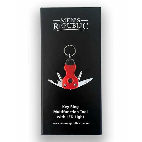 Multi Tool Red Key Ring