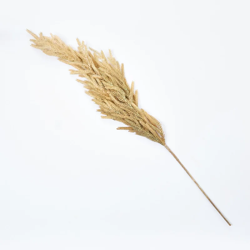 Dried-Look Wheat Grass Neutral Tone Norfolk Pine Branch Autumn Spray - 38"