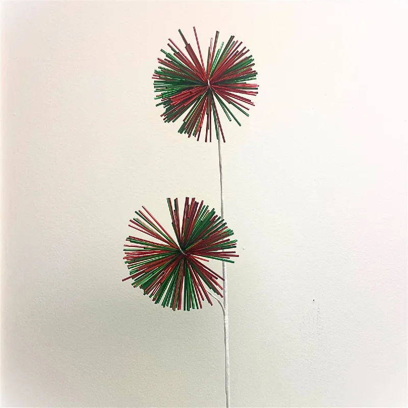 Retro Metallic Firework Spray 28” - Red/Green | KS